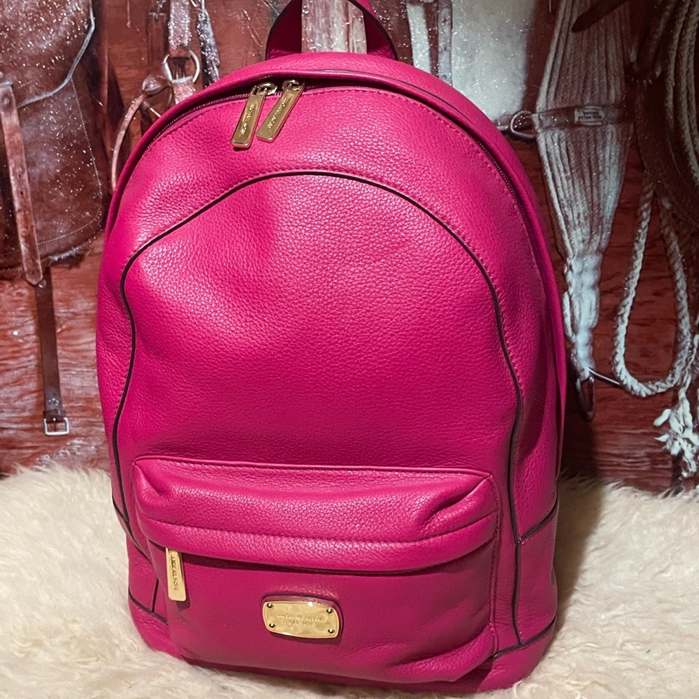 New Michael Kors pink leather backpack